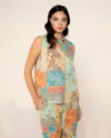 Niza Women's Sleeveless Printed Shirt Kaori