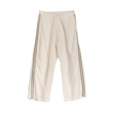 Niza Women's White Embroidered Trousers Zanzibar