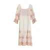 Niza Women's White Long Cotton Dress Lia
