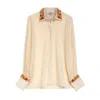 Niza Women's White Long Sleeve Shirt With Embroidery Arielle In White