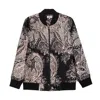 Niza Women's White Printed Bomber With Embroidery In White