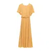 Niza Women's Yellow / Orange Long Dress Kerala