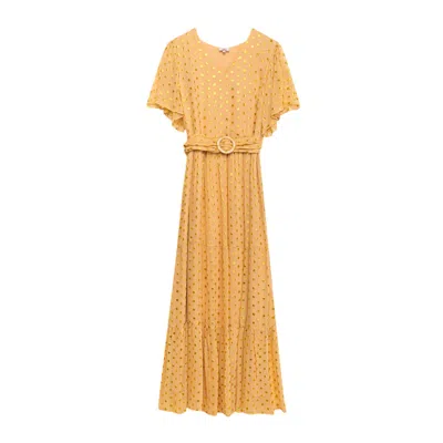 Niza Women's Yellow / Orange Long Dress Kerala