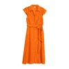 Niza Women's Yellow / Orange Midi Orange Dress Flora