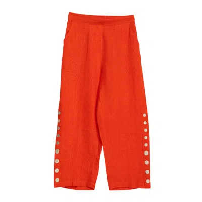Niza Women's Yellow / Orange Orange Linen Trousers Cannes In Yellow/orange