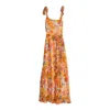Niza Women's Yellow / Orange / Pink Long Elegant Dress Santorini
