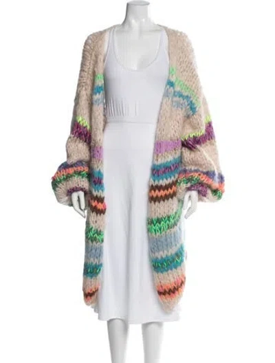 Pre-owned Nizhoni Mohair Striped Sweater W/ Tags In Multicolor