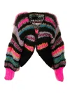 Nizhoni Multicolor Fluo Open Mian Cardigan In Beige