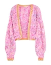 Nizhoni Woman Cardigan Fuchsia Size 1 Alpaca Wool, Wool, Polyamide In Pink