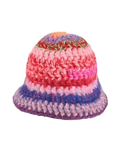 Nizhoni Woman Hat Lilac Size Onesize Wool, Mohair Wool, Alpaca Wool, Acrylic, Lurex In Multi