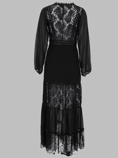 Nj Couture Abito Con Dettagli In Pizzo In Black
