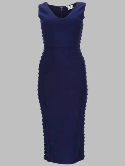 Nj Couture Abito Con Dettaglio Drappeggiato In Blue