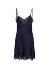 Nk Imode Morgan Lace-trimmed Silk Chemise In Navy