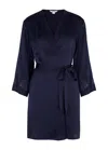 Nk Imode Morgan Silk Robe In Navy