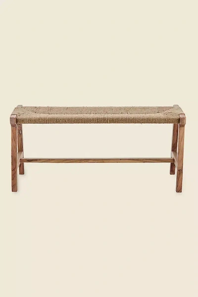 Nkuku Acacia & Jute Woven Bench