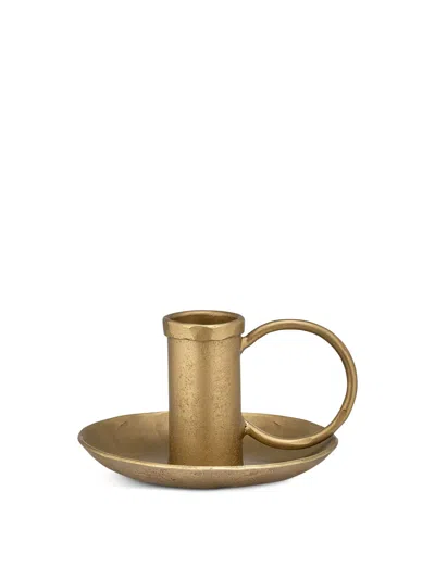 Nkuku Amri Iron Candlestick In Brass