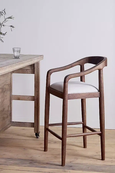 Nkuku Anbu Acacia Upholstered Counter Chair
