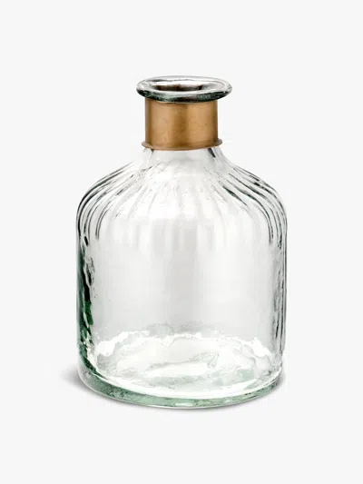 Nkuku Chara Small Hammered Bottle Lines In Brass