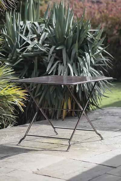 Nkuku Ekete Iron Bistro Table In Brown