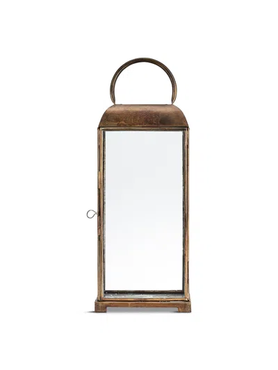 Nkuku Kaso Lantern Aged Antique Small In Brass