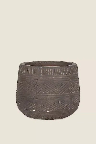 Nkuku Zadie Etched Ceramic Planter