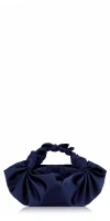 Nla Collection Silk Knot Bag Navy In Blue