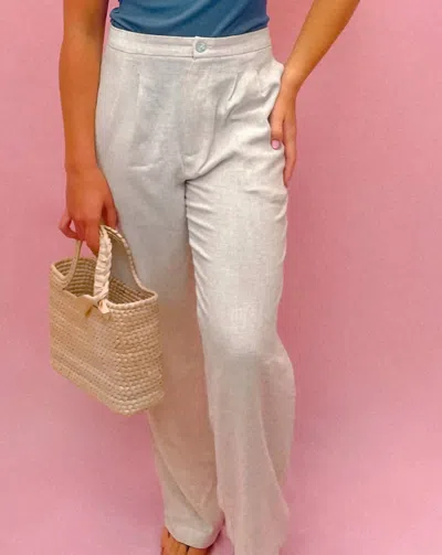Nlt Beach House Linen Trouser In White