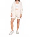 Nlt Easy Oversized French Terry Cardigan In Natural In White