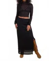 Nlt Jacquard Mesh Maxi Skirt - Plus In Black In Black