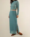 Nlt Jacquard Mesh Maxi Skirt - Plus In Green In Green