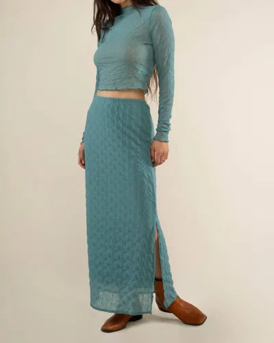 Nlt Jacquard Mesh Maxi Skirt - Plus In Green
