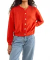 Nlt Joe Heavy Rib Cardigan - Plus In Red In Red