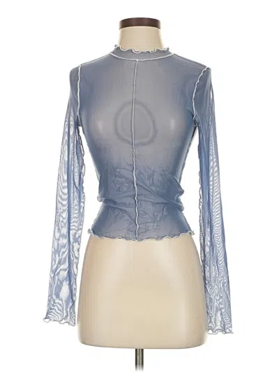 Pre-owned Nlt Long Sleeve Blouse In Blue