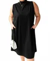 Nlt Luxe Mock Neck A Line Dress - Plus Size In Black In Black