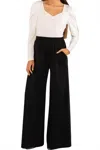 Nlt Luxe Wide Leg Pants In Black In Black