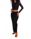 Nlt Mesh Midi Skirt - Plus In Black In Black