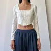 Nlt Square Neck Corset Top In Ivory In Multi
