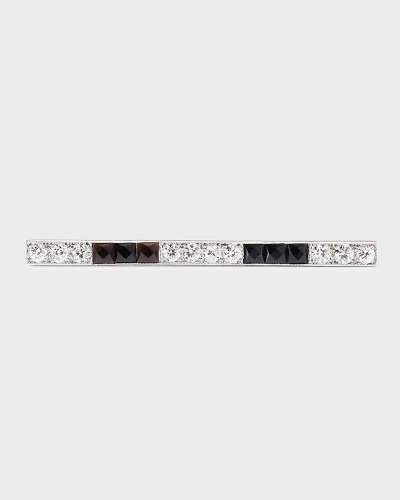 Nm Estate Estate Tiffany Black Onyx And Diamond Art Deco Bar Pin In Metallic