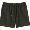 Nn07 Gregor 1454 Straight-leg Linen Drawstring Shorts In Green