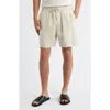 Nn07 Mens Gregor Casual Drawstring Linen Shorts In Brown
