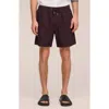 Nn07 Gregor 1454 Straight-leg Linen Drawstring Shorts In Brown
