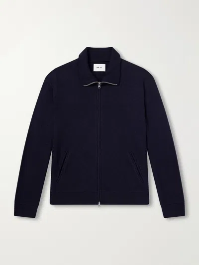 Nn07 6398 Merino Wool-felt Jacket In Black