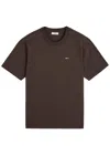 Nn07 Adam 3209 Logo-embroidered Pima Cotton-jersey T-shirt In Brown