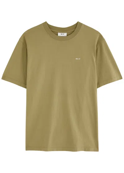 Nn07 Adam Logo Cotton T-shirt In Green