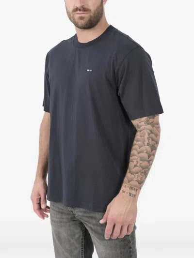 Nn07 Adam Logo-embroidered T-shirt In Blue
