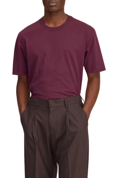 Nn07 Adam 3209 Logo-embroidered Pima Cotton-jersey T-shirt In Burgundy