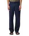 Nn07 Aden 1454 Relaxed Fit Linen Pants In Blue