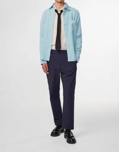 Nn07 Adwin 5366 Wool Blend Overshirt In Olympic Blue In Multi