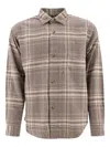 Nn07 Adwin Checked Button-fastening Shirt In Brown