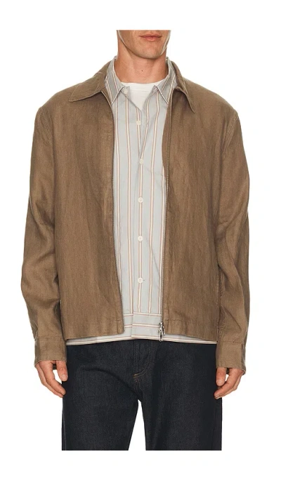 Nn07 Alban 1454 Overshirt In Brown